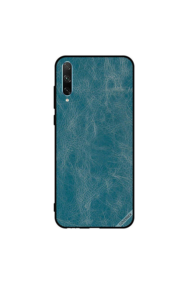 غطاء حماية لهاتف Honor 30i بنمط جلدي أزرق