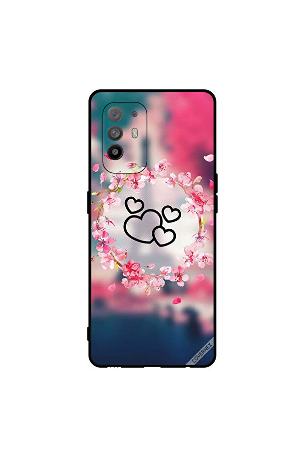 غطاء حماية لهاتف Oppo A95 قلوب سوداء