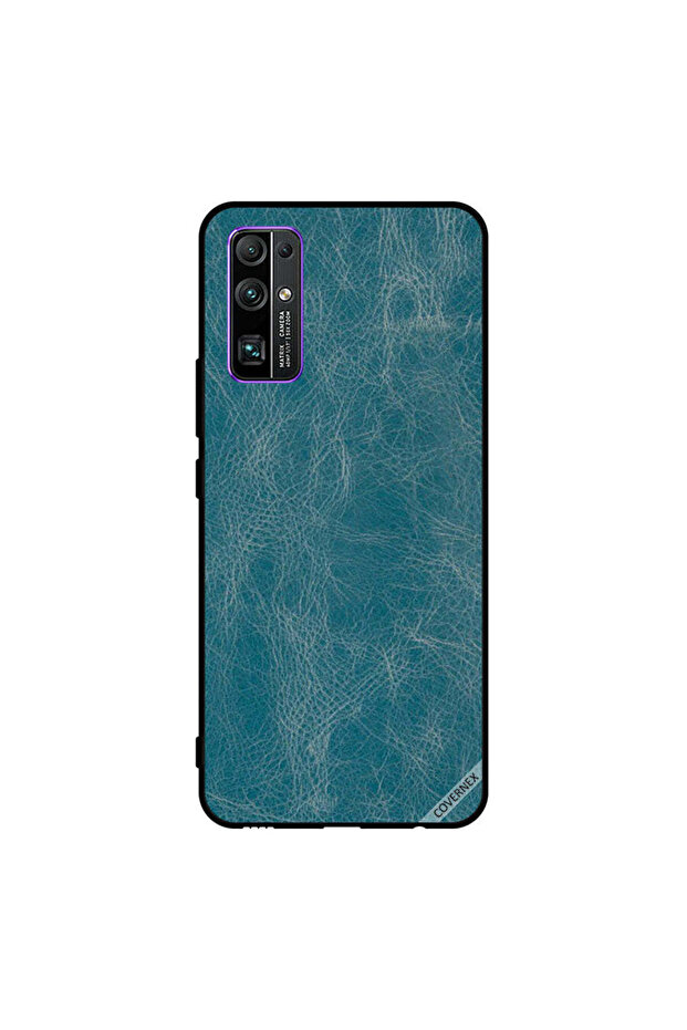 غطاء حماية لهاتف Honor 30 بنمط جلدي أزرق
