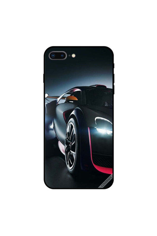 غطاء حماية لهاتف iPhone 7 Plus - سيارة حمراء وسوداء