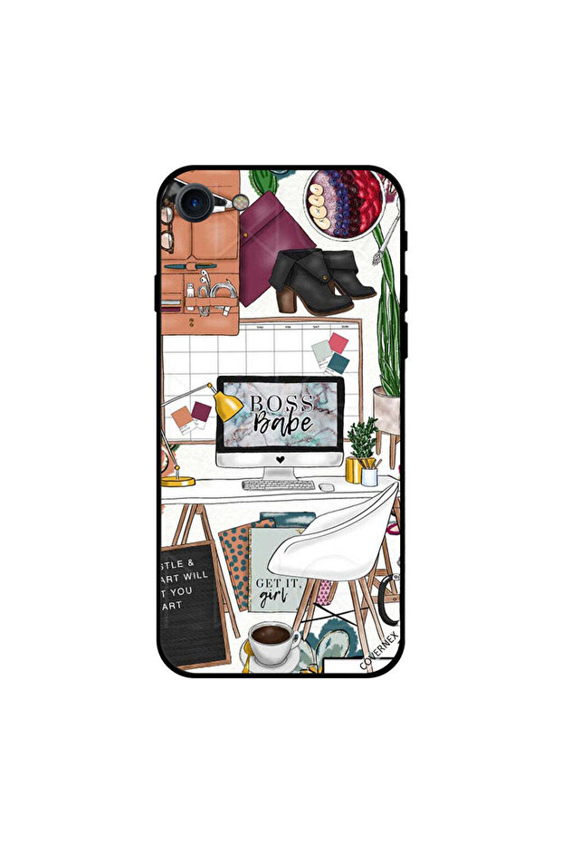 غطاء حماية لهاتف iPhone 8 بتصميم Boss Babe