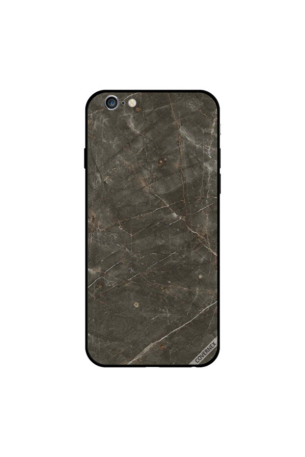 غطاء حماية لجهاز iPhone 6s Plus بنمط رخامي بني داكن - 1