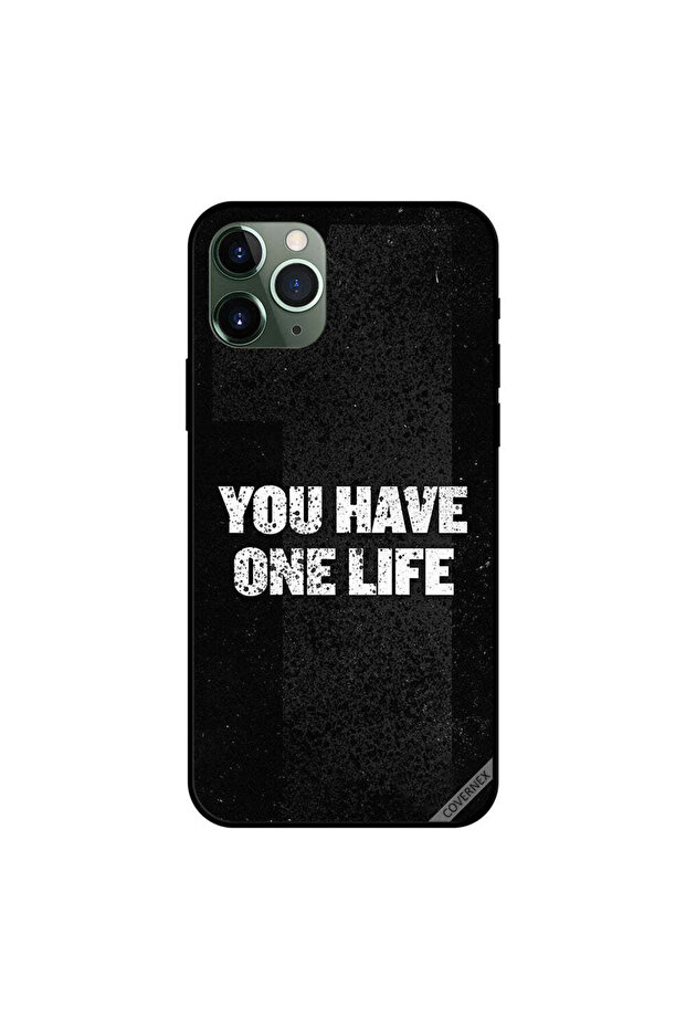 غطاء حماية لجهاز iPhone 11 Pro Max - لديك حياة واحدة - أسود