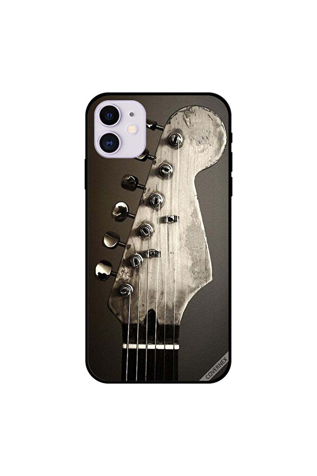 غطاء حماية لجهاز iPhone 11 بتصميم قمة الجيتار الكلاسيكي