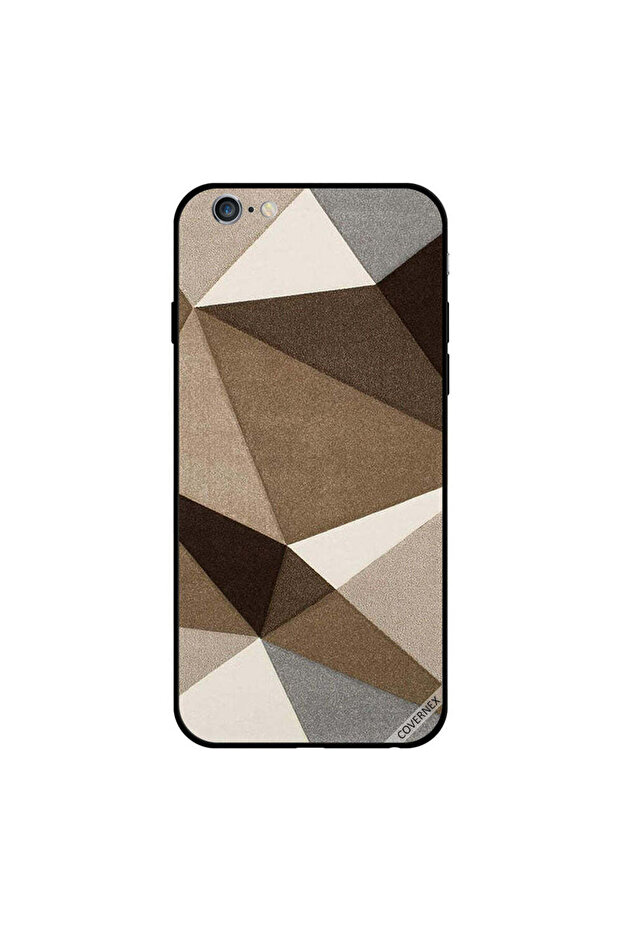 غطاء حماية لجهاز iPhone 6 Plus بنمط هرمي بني لامع - 1