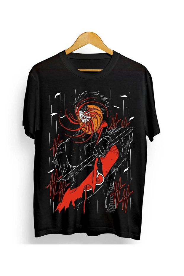 Anime Patterned Unisex Men's T-Shirt Naruto Uzumaki Obito Uchiha