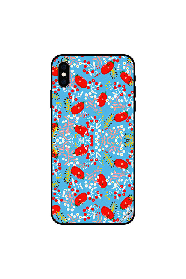 غطاء حماية iPhone X بطبعة حب الطماطم