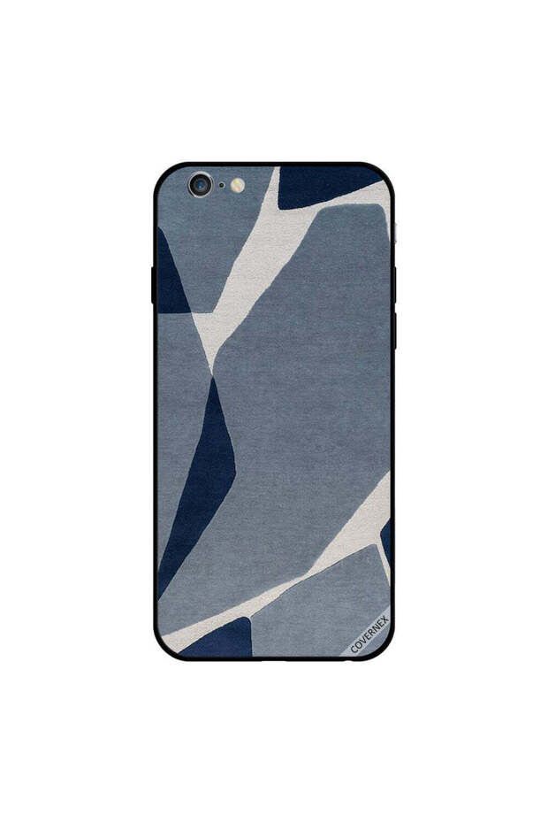 غطاء حماية لجهاز iPhone 6s Plus بنقشة رمادية وزرقاء - 1