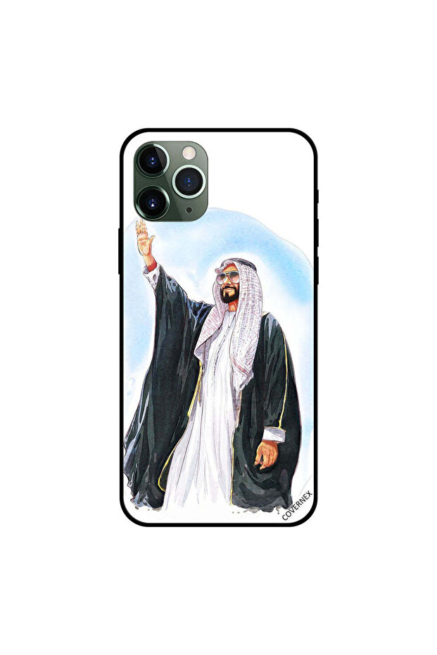غطاء حماية لجهاز iPhone 11 Pro Max - رسمة زايد رايز - يده مرسومة