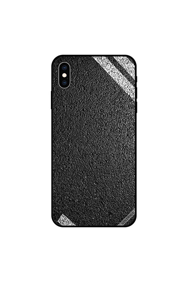 غطاء حافظة iPhone X بنمط مادة الطريق - 1