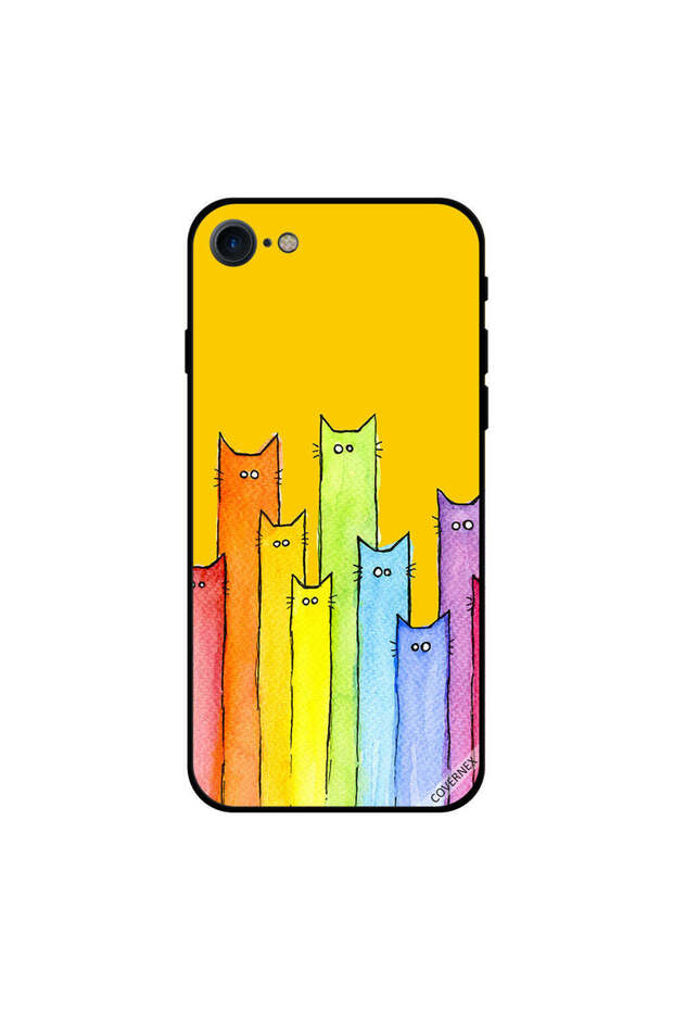غطاء حماية لجهاز iPhone 8 بتصميم دمية قطة