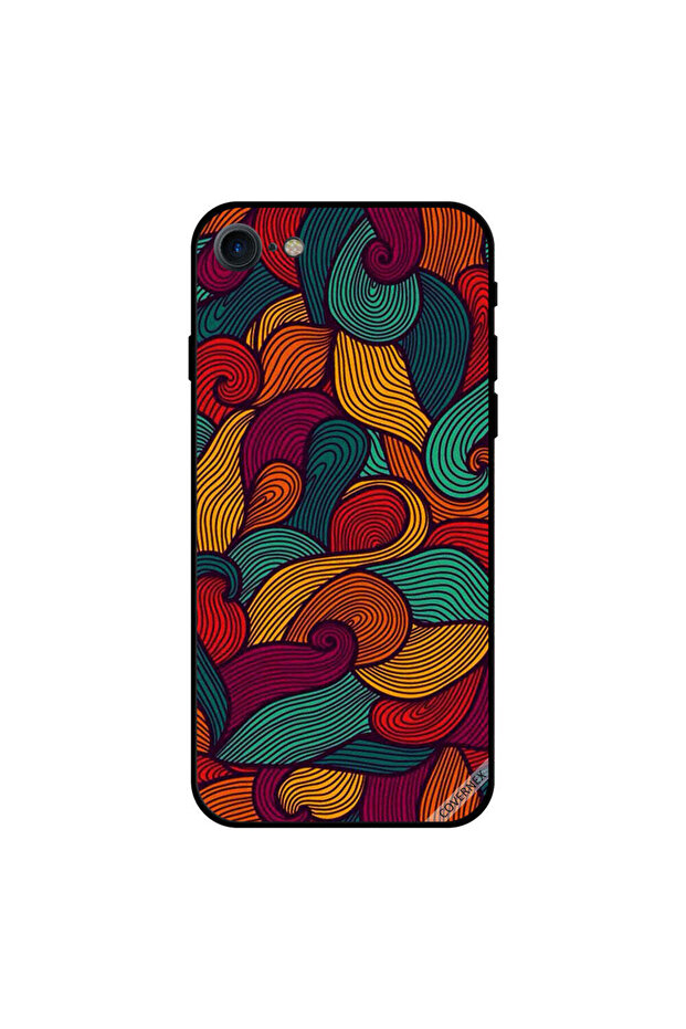 غطاء حماية لجهاز iPhone 8 بتصميم منسوج ملون