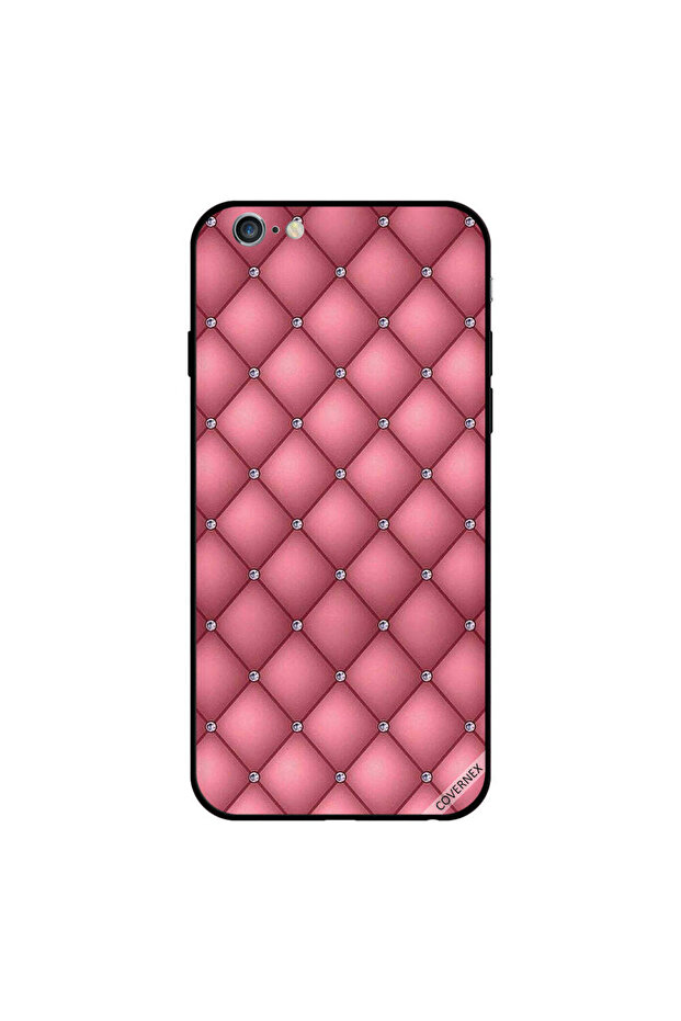 غطاء حماية لجهاز iPhone 6 Plus باللون الوردي بتصميم كلاسيكي