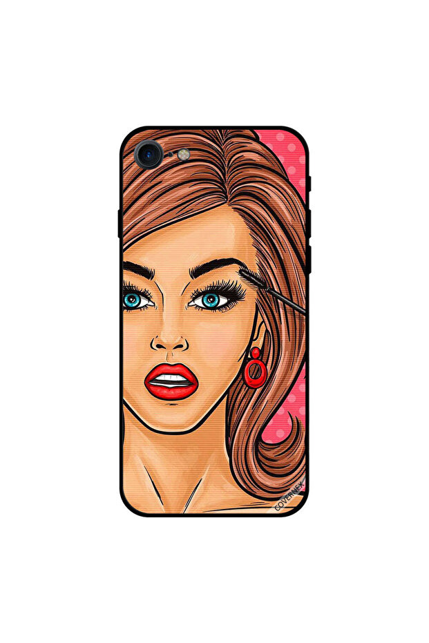 غطاء حماية لجهاز iPhone 8 مع تصميم رموش صناعية
