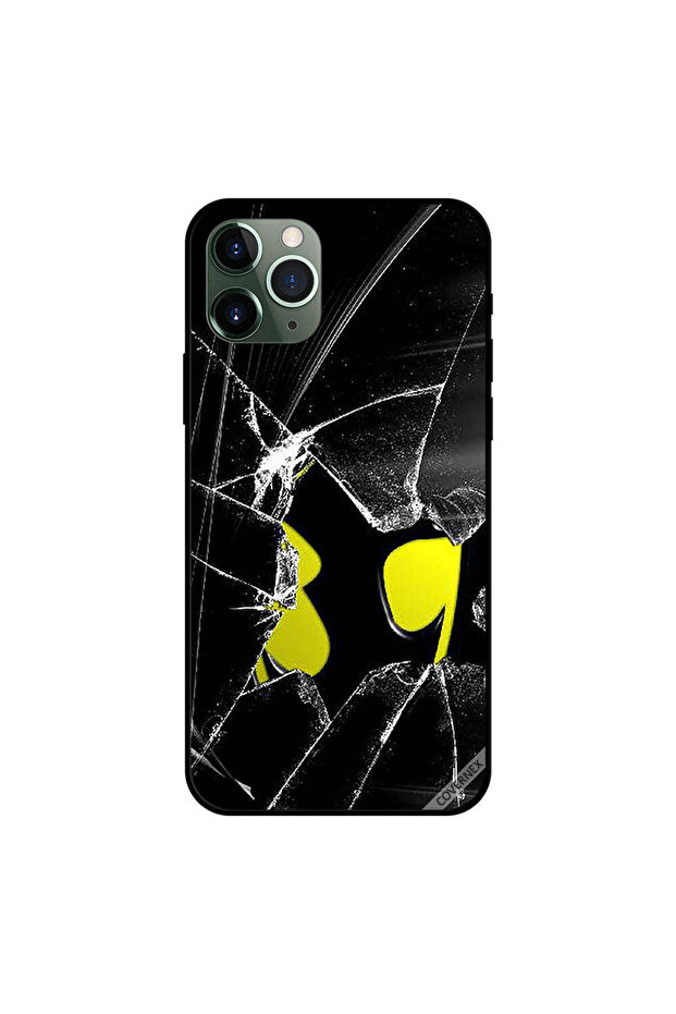 غطاء حماية لجهاز iPhone 11 Pro Max بطبعة زجاج مكسور