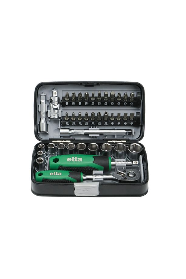 1/4" Altı Köşe Cırcırlı Lokma Anahtar ve Bits Set 38 Parça 14000005078 - 1
