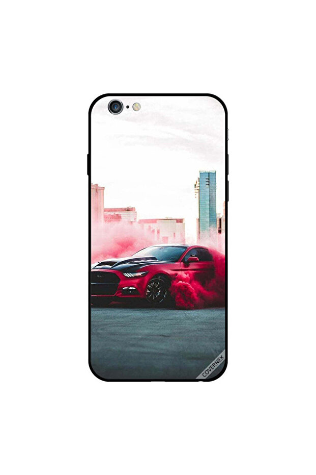 غطاء حماية لجهاز iPhone 6 - سيارة حمراء وألوان حمراء
