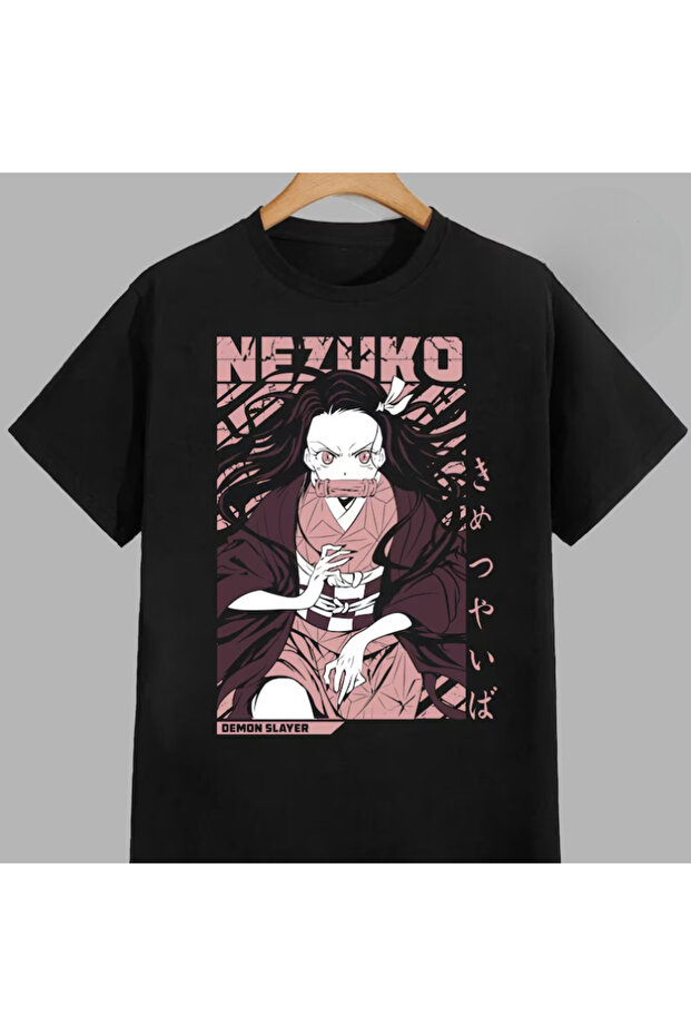 Anime Pattern Unisex Men's T-Shirt Kamado Nezuko Demon Slayer