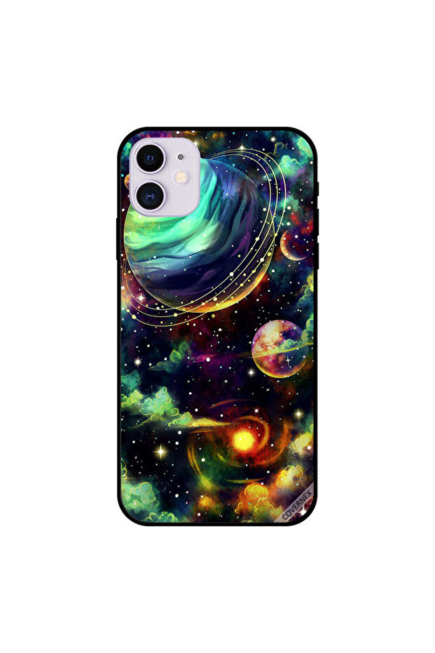 غطاء حماية لجهاز iPhone 11 بتصميم نباتات زحل