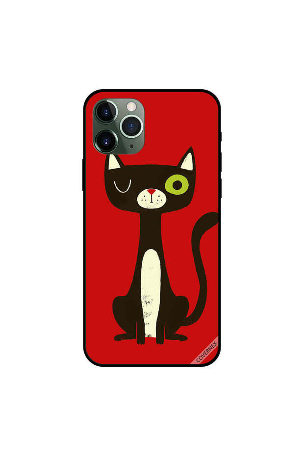 غطاء حماية لجهاز iPhone 11 Pro بتصميم Kitten Wink