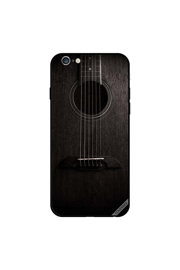 غطاء حماية لجهاز iPhone 6 بتصميم جيتار أسود