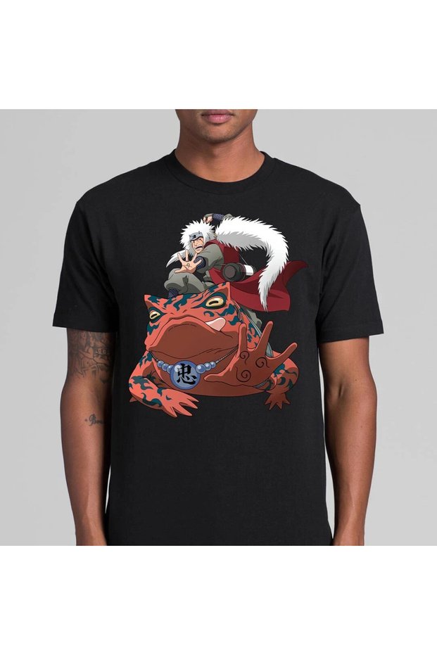Anime Pattern Unisex Men's T-Shirt Summer Naruto Jiraiya