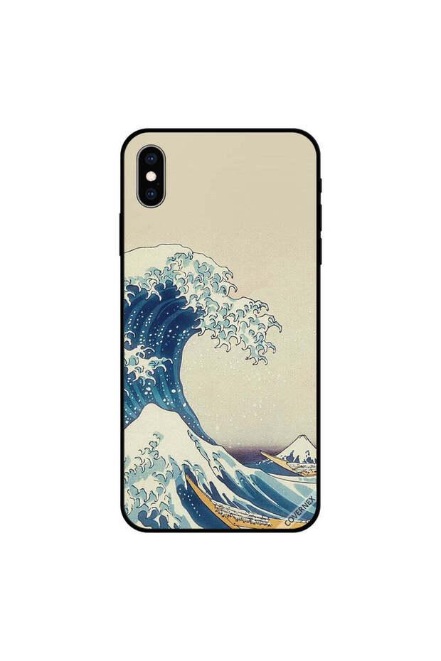 غطاء حماية iPhone X برسومات موجة مائية