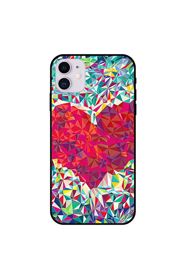غطاء حماية لجهاز iPhone 11 بتصميم قلب مقطوع بالماس
