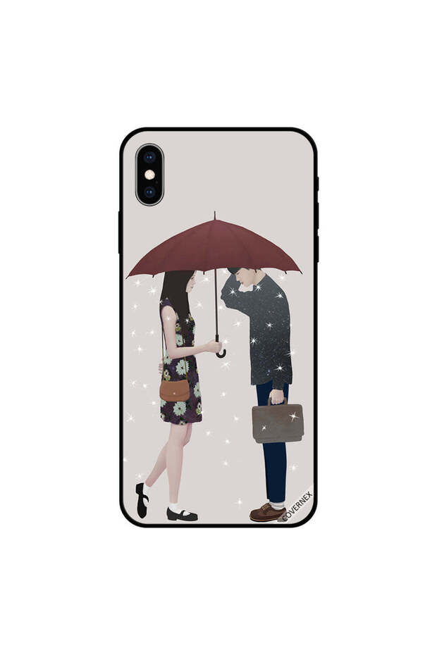 غطاء حماية لجهاز iPhone XS - Love Under Ubrella