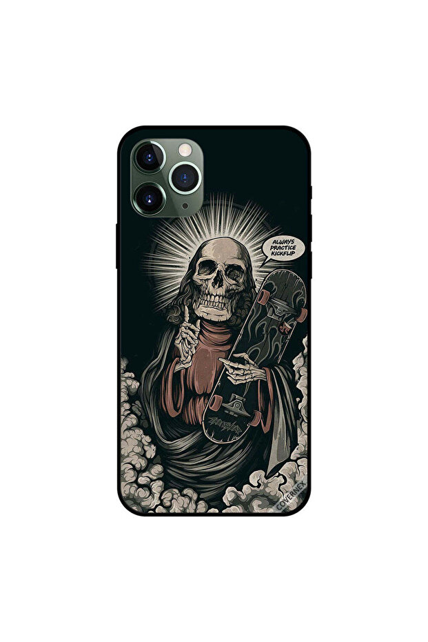 غطاء حماية لهاتف iPhone 11 Pro Max بتصميم تمرين Kickflip