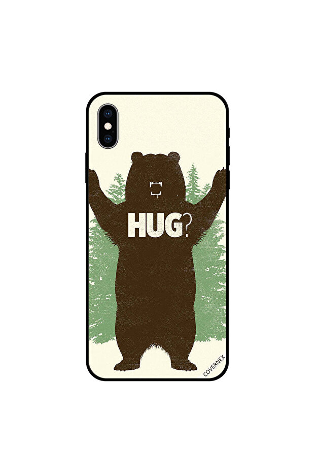غطاء حماية لهاتف iPhone XS MAX بتصميم Bear Hug