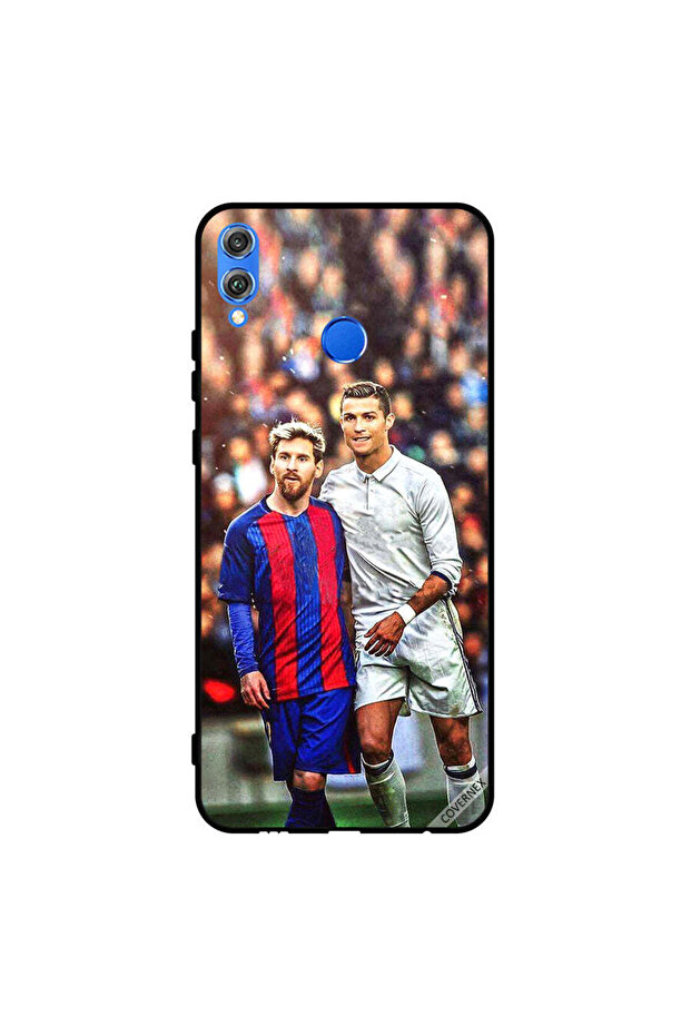 غطاء حماية لهاتف Honor 8X ميسي ورونالدو