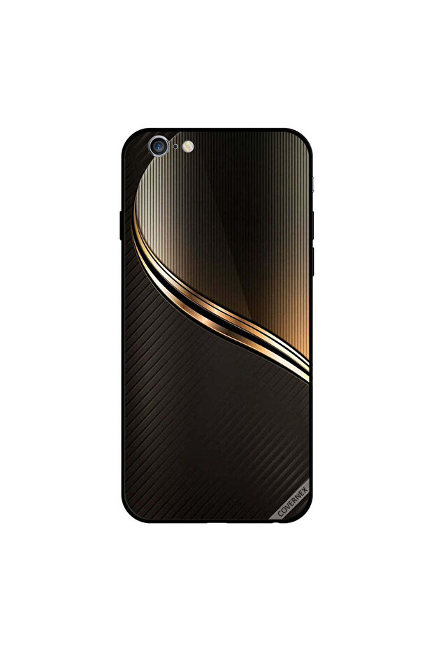 غطاء حماية لجهاز iPhone 6s بنمط ذهبي داكن