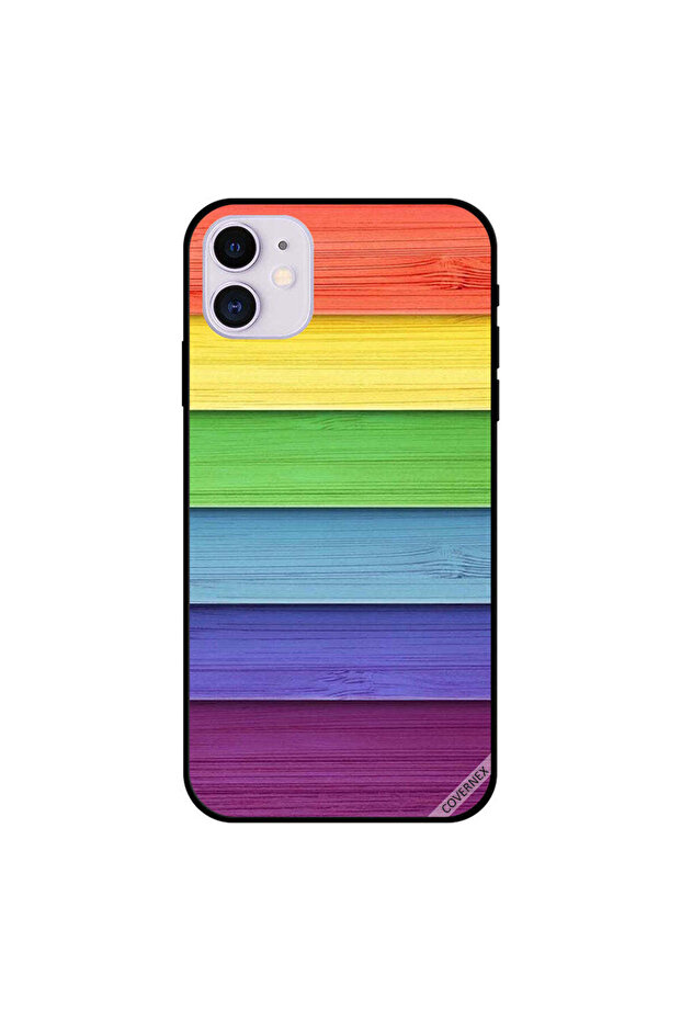 غطاء حماية لجهاز iPhone 11 بستة ألوان ونمط خشبي