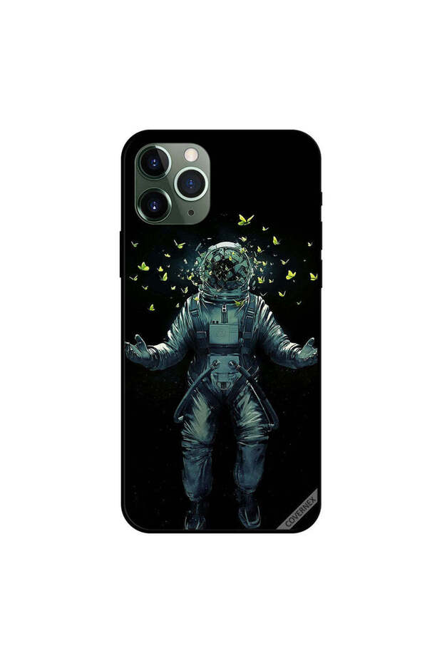 غطاء حماية لجهاز iPhone 11 Pro Max بطبعة غواص وفراشات