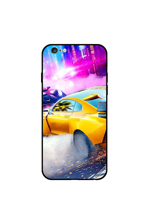 غطاء حماية لجهاز iPhone 6 بتصميم سيارة صفراء