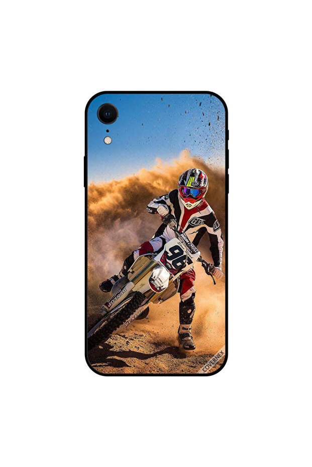 غطاء حماية لهاتف iPhone XR بتصميم صدفة على شكل دراجة