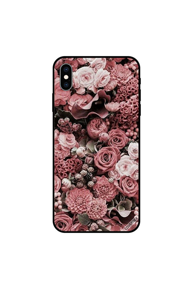 غطاء حماية لجهاز iPhone XS MAX بلون الخوخ الوردي الداكن