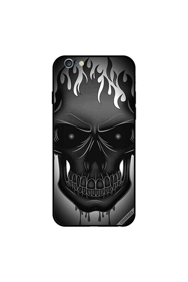 غطاء حماية لجهاز iPhone 6 برسومات جمجمة