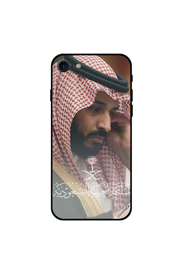 غطاء حماية لهاتف آيفون 7 بطبعة محمد في تفكير عميق