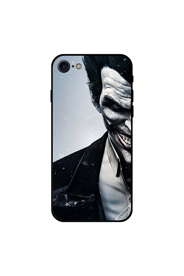غطاء حماية لجهاز iPhone 7 أسود وأبيض نصف وجه
