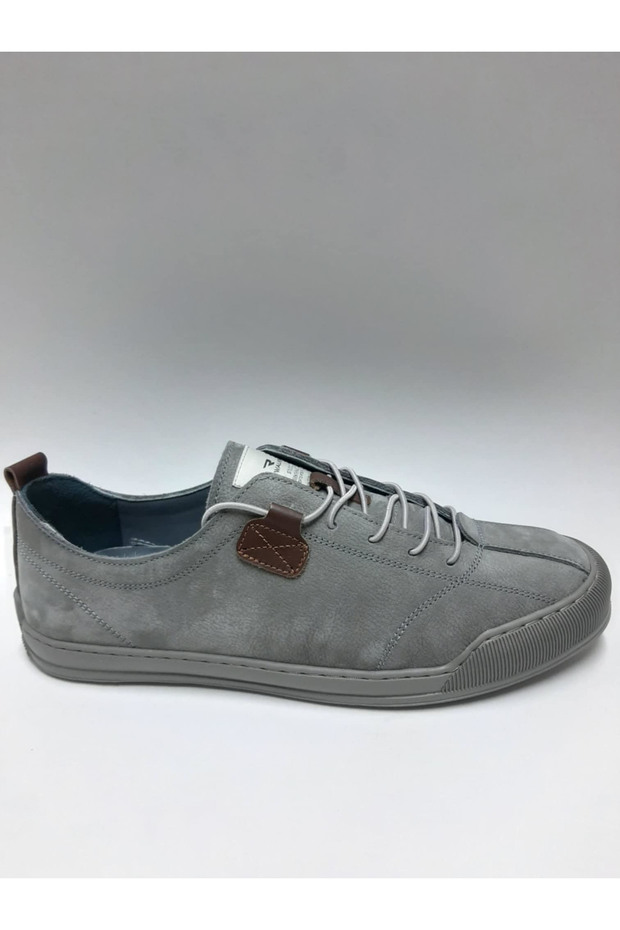 Genuine Leather Lace up Flexible Gray Nubuck Summer Men's Shoes