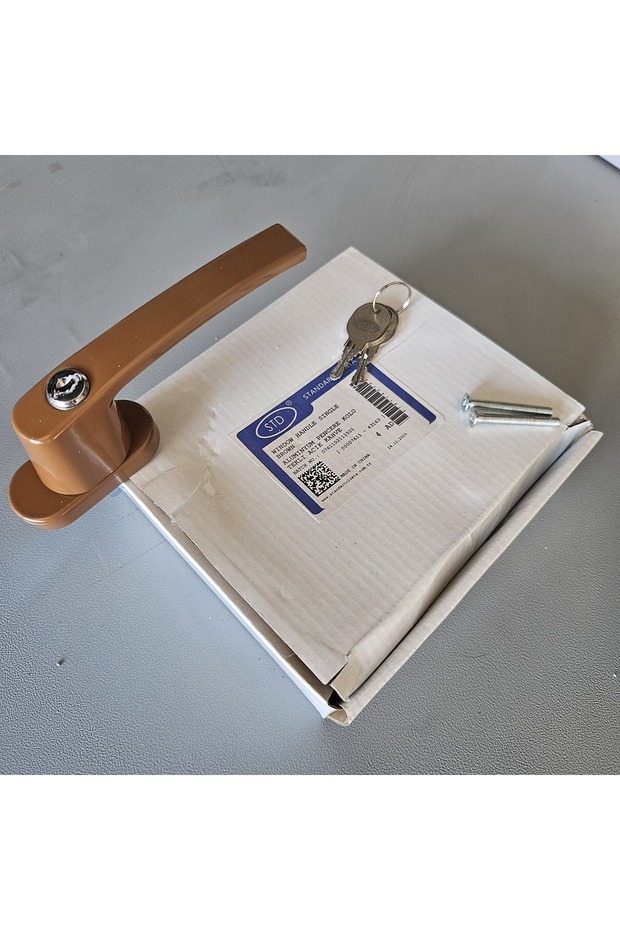 Tek Taraflı Kilitli Pencere Kolu Açık Kahve - 3
