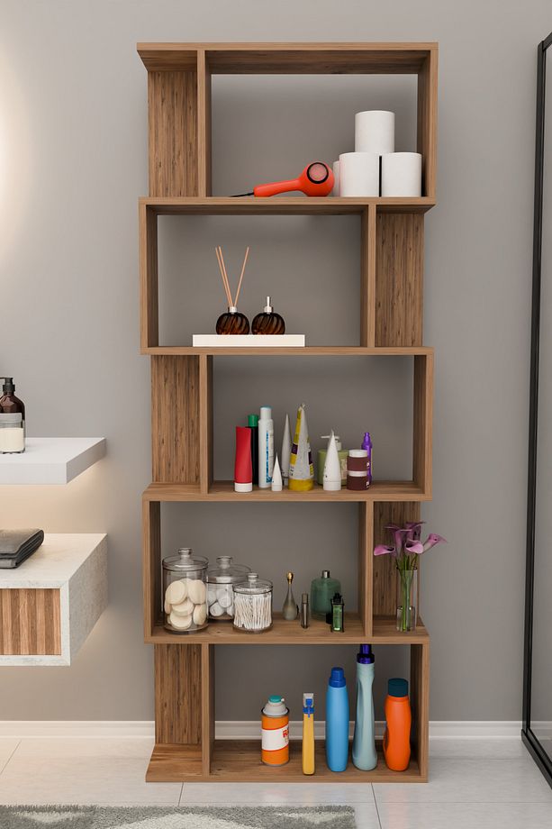 SCALA 4 Raflı Banyo Dolabı Banyo Rafı Çok Amaçlı Dolap-MEŞE - 2