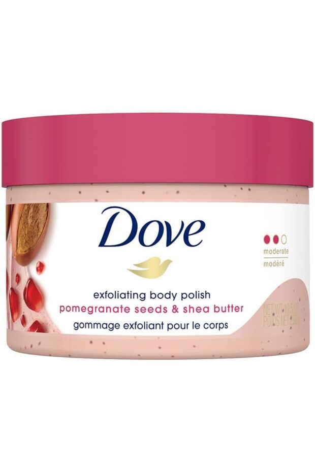 Body Polish Exfoliating Scrub, Moisturizing Shea Butter & Pomegranate Seeds, 298 g