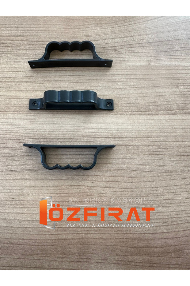Pimapen PVC Pencere Kapı Sineklik Kolu Antrasit Plastik D Tutamağı D Kol 10 Adet - 2