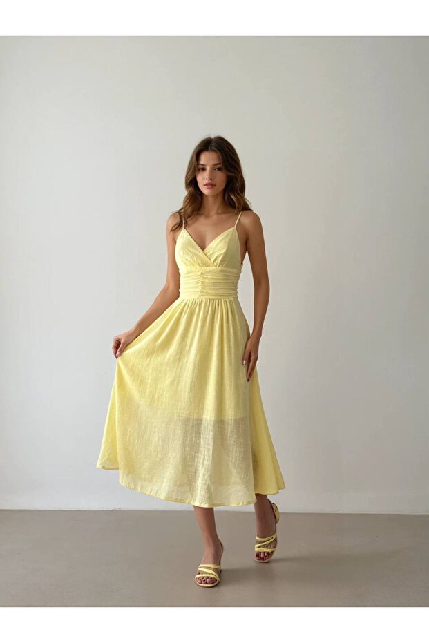 Rochie midi cu bretele - 1