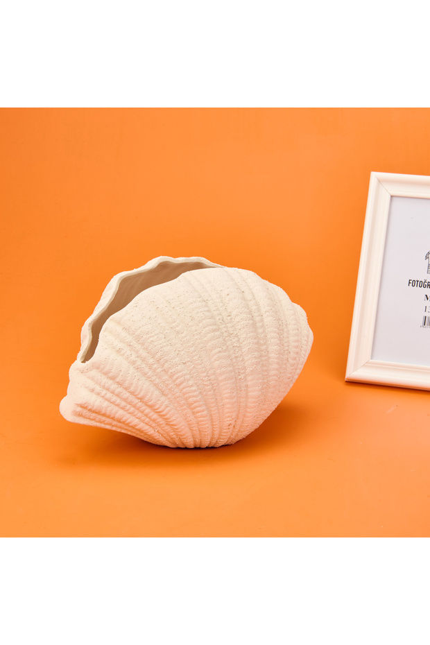 Deco Denia Vazo - Bej - 17 cm - 2