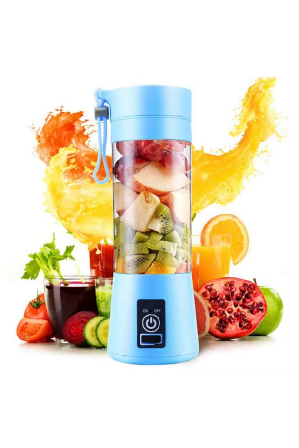 6 Bıçaklı Taşınabilir Şarj Edilebilir Meyve Suyu Blenderi 380ml - 1