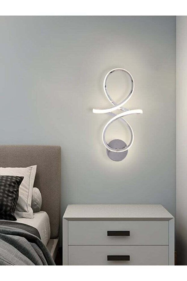 مصباح حائط LED حديث 7187-W - إضاءة حائط داخلية 24 واط مع 3 أوضاع إضاءة - أكريليك معاصر